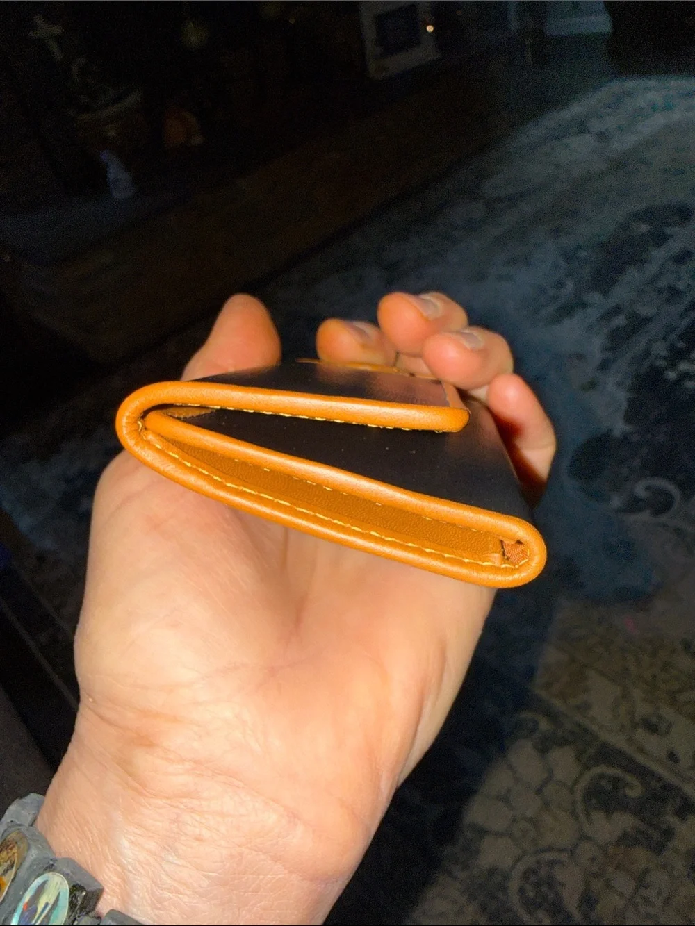 Christian Dior Black Card & Key Holder with Tan Trim